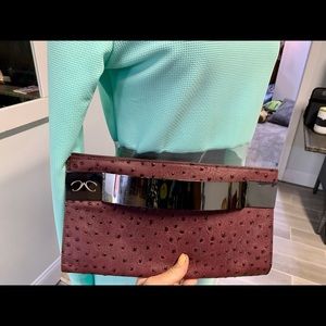 Rare!❤️Monika Chiang Ostrich Majestic Bar Clutch